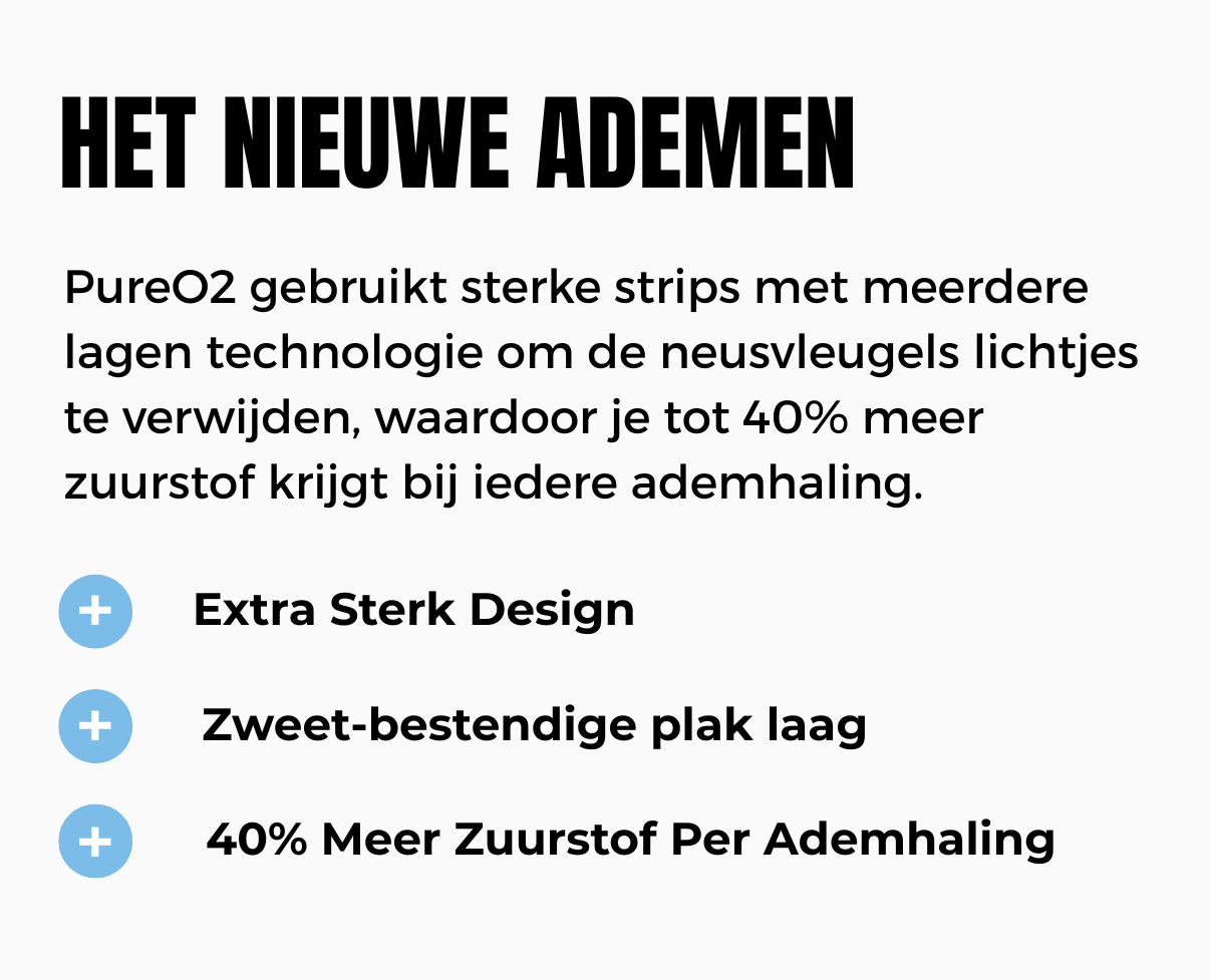 Hardloper met huidskleurige neusstrip voor natuurlijke loo