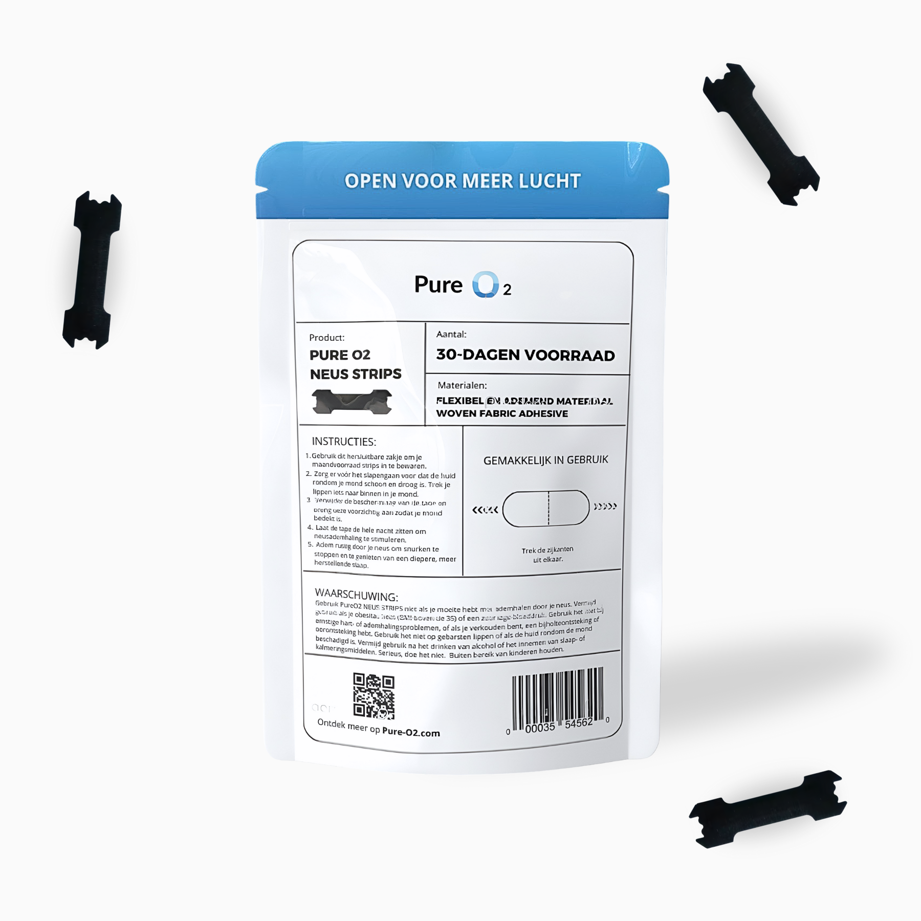 Sport neusstrip zwart – ondersteunt meer lucht bij hardlopen