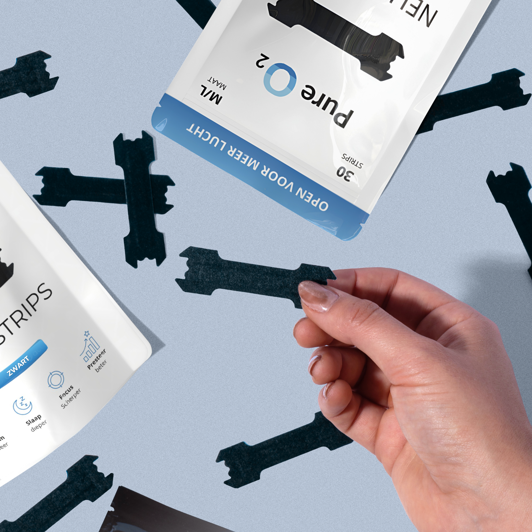 Zwarte ademhalingsstrip voor sporters – opent de neus voor extra zuurstof